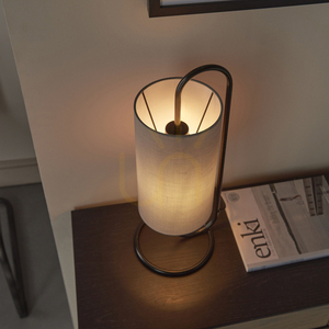 Endon Grey Steel Fabric Table Lamp 50cm E27 small 5