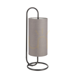 Endon Grey Steel Fabric Table Lamp 50cm E27 small 7