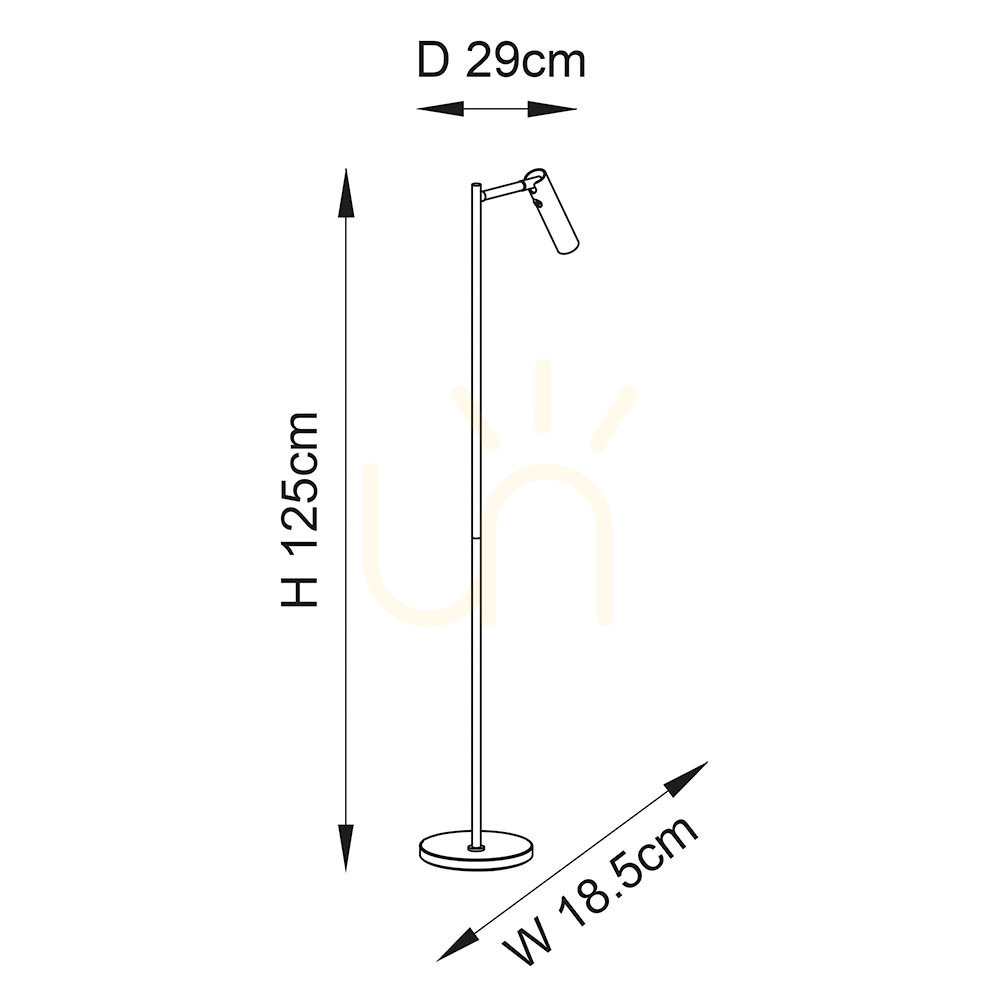 View Dedicated Reader Standing Lamp Silver Endon. Dedicated Reader Standing Lamp Silver Endon.