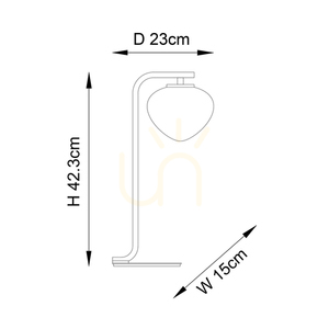 Table Lamp Endon Mali Brass Steel Glass 42.3 cm G9 2 Table Lamp Endon Mali Brass Steel Glass 42.3 cm G9 small 2