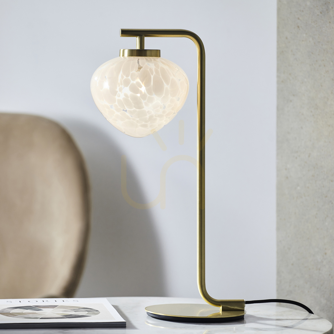 Show Table Lamp Endon Mali Brass Steel Glass 42.3 cm G9 Table Lamp Endon Mali Brass Steel Glass 42.3 cm G9