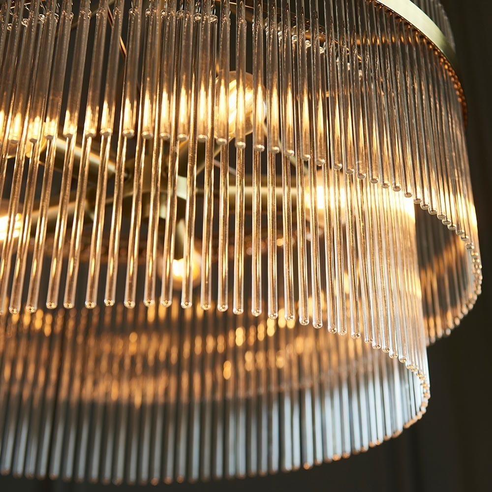 Preview Pendant Light Endon Marietta Brass 5-Light 50 cm Metal Glass Pendant Light Endon Marietta Brass 5-Light 50 cm Metal Glass