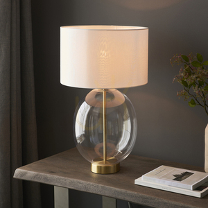 Endon KELDA OVAL table lamp, brass and glass, touch dimmer, 57.8 cm small 4