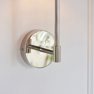 Wall Light Endon Sancerre Silver Vintage White Fabric E14 Dimmable small 6
