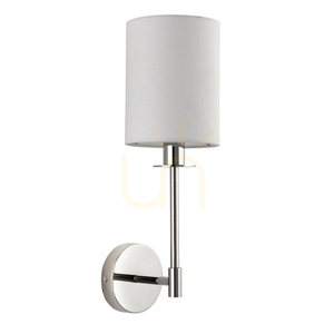 Wall Light Endon Sancerre Silver Vintage White Fabric E14 Dimmable small 7
