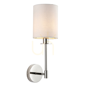 Wall Light Endon Sancerre Silver Vintage White Fabric E14 Dimmable small 0