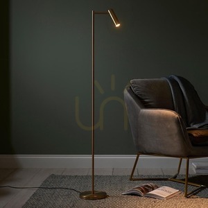 Endon Dedicated Reader LED reading floor lamp, warm brass, 125 cm small 3