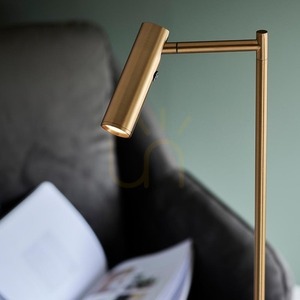 Endon Dedicated Reader LED reading floor lamp, warm brass, 125 cm small 5