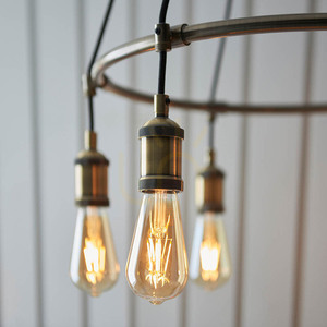 Endon Brass 6-Light Pendant Light 54cm Steel E27 8 Endon Brass 6-Light Pendant Light 54cm Steel E27 small 8