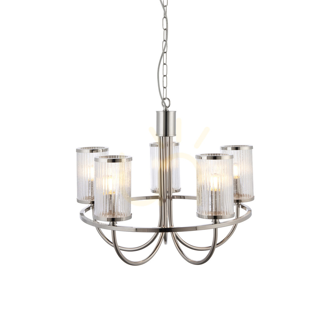 Henbury Pendant Lamp Silver Endon