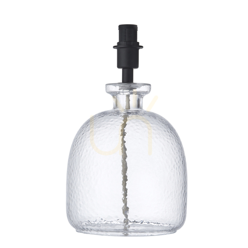 Check Endon Lyra Table Lamp Base Black, Textured Glass E14 29.3 cm 100910