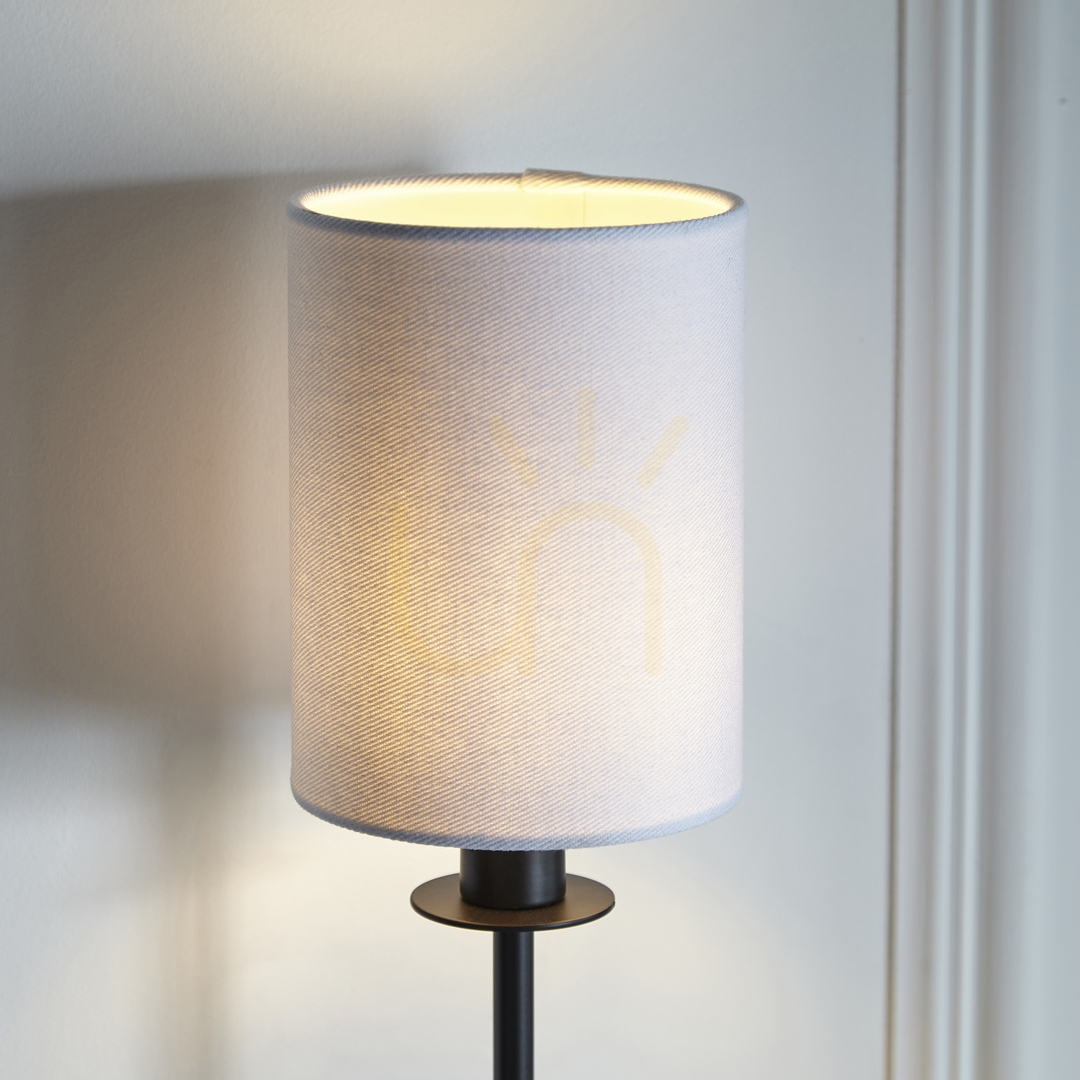 Preview Endon Sancerre Black Fabric Wall Light E14 Vintage White Shade Endon Sancerre Black Fabric Wall Light E14 Vintage White Shade