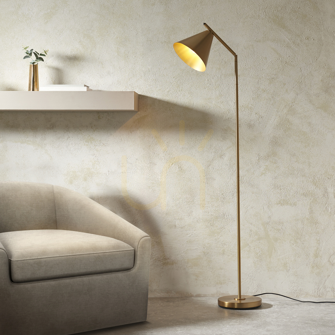Preview Standing Lamp Endon Cape Brass Steel E27 1-Light Standing Lamp Endon Cape Brass Steel E27 1-Light