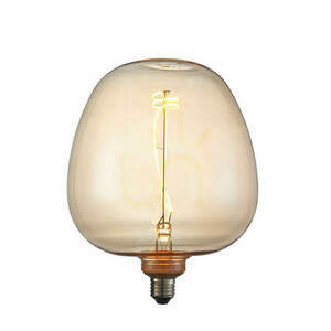 Endon Swirl E27 decorative LED filament bulb, 4 W 2000 K, amber glass, Ø 19 cm small 0