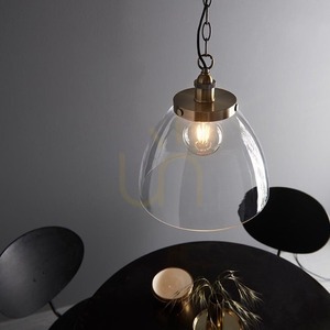 Pendant Light Endon Hansen Grand Brass Steel Glass E27 33 cm small 5