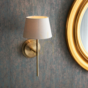 Endon Brass Ivory Fabric Dimmable E14 Indoor Wall Light 2 Endon Brass Ivory Fabric Dimmable E14 Indoor Wall Light small 2