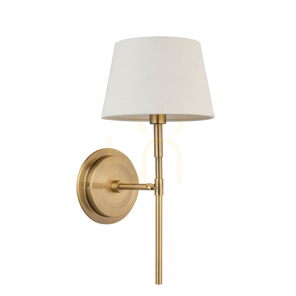 Check Endon Brass Ivory Fabric Dimmable E14 Indoor Wall Light Endon Brass Ivory Fabric Dimmable E14 Indoor Wall Light