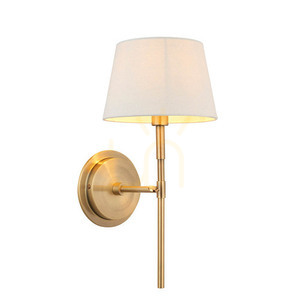 Endon Brass Ivory Fabric Dimmable E14 Indoor Wall Light 0 Endon Brass Ivory Fabric Dimmable E14 Indoor Wall Light small 0