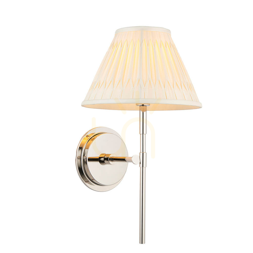 Rennes & Chatsworth silver wall lamp Endon