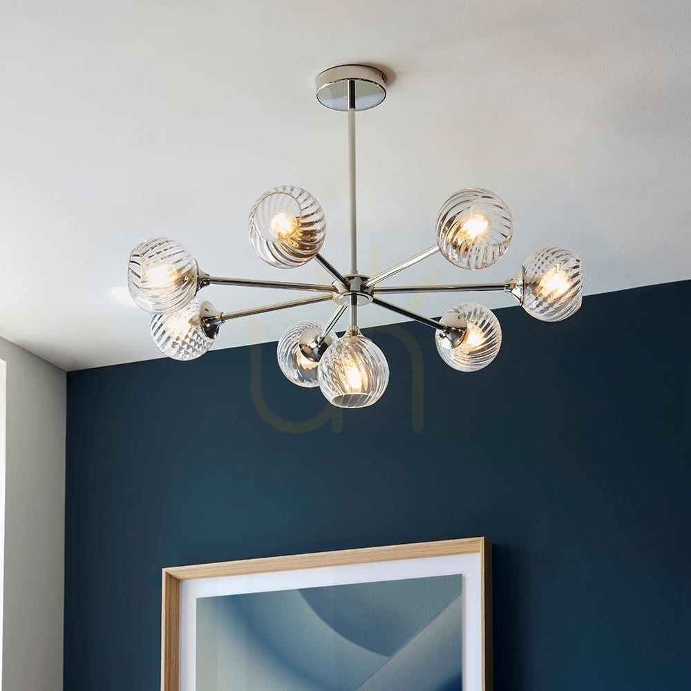 Display Allegra Pendant Lamp Silver Endon Allegra Pendant Lamp Silver Endon