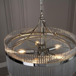 Endon Marietta 5 Light Silver Pendant Light 50cm Metal Glass 5 Endon Marietta 5 Light Silver Pendant Light 50cm Metal Glass small 5