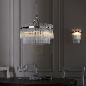 Endon Marietta 5 Light Silver Pendant Light 50cm Metal Glass 6 Endon Marietta 5 Light Silver Pendant Light 50cm Metal Glass small 6