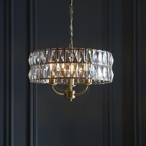 Pendant Light Endon Clifton Brass 3-Light E14 Steel Glass Ø38.5 cm 3 Pendant Light Endon Clifton Brass 3-Light E14 Steel Glass Ø38.5 cm small 3