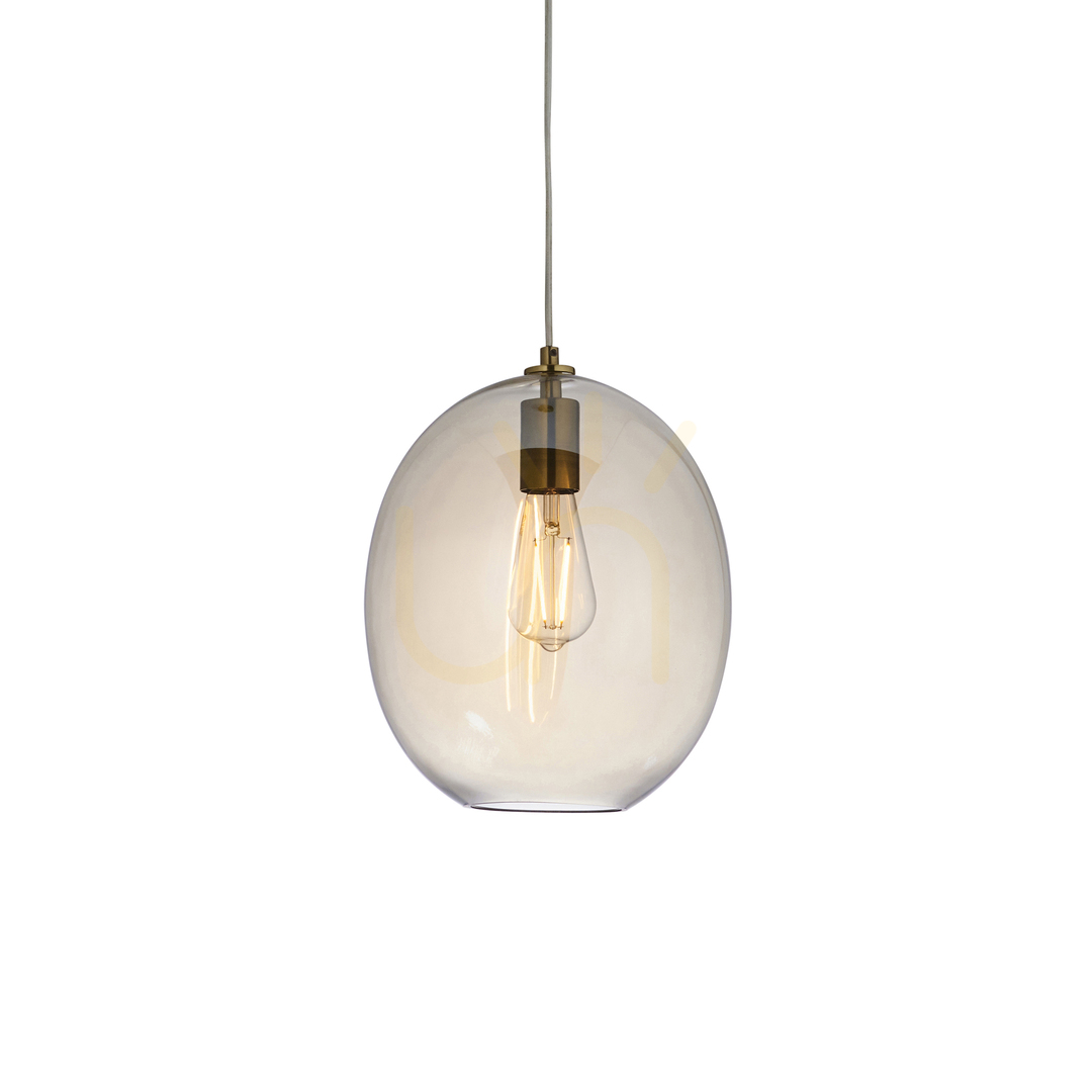 Kelda Oval Endon Pendelleuchte aus Messing