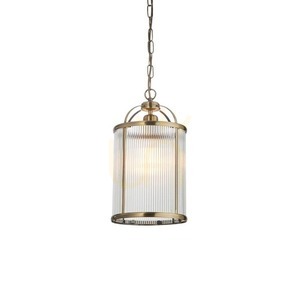 Pendant Light Endon Lambeth Ribbed Brass Glass 20 cm E27 Dimmable 0 Pendant Light Endon Lambeth Ribbed Brass Glass 20 cm E27 Dimmable small 0