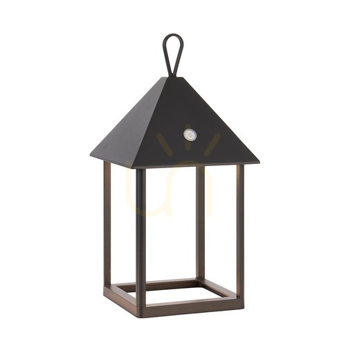 Check Outdoor LED Lamp Endon Hoot Medium Portable Black Aluminium Glass 106789