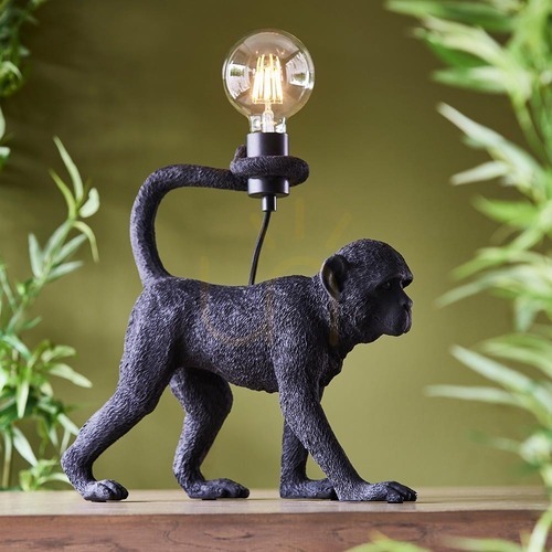 Check Capuchin Table Lamp Black Endon