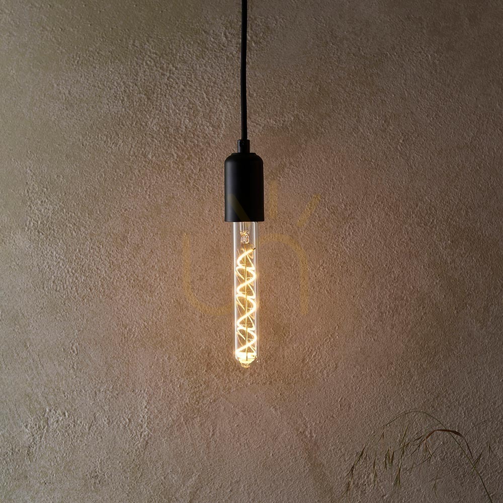 Display Spiral Tubular Transparent Glass Lamp by Endon E27 Dimmable 4W 18.5cm Spiral Tubular Transparent Glass Lamp by Endon E27 Dimmable 4W 18.5cm