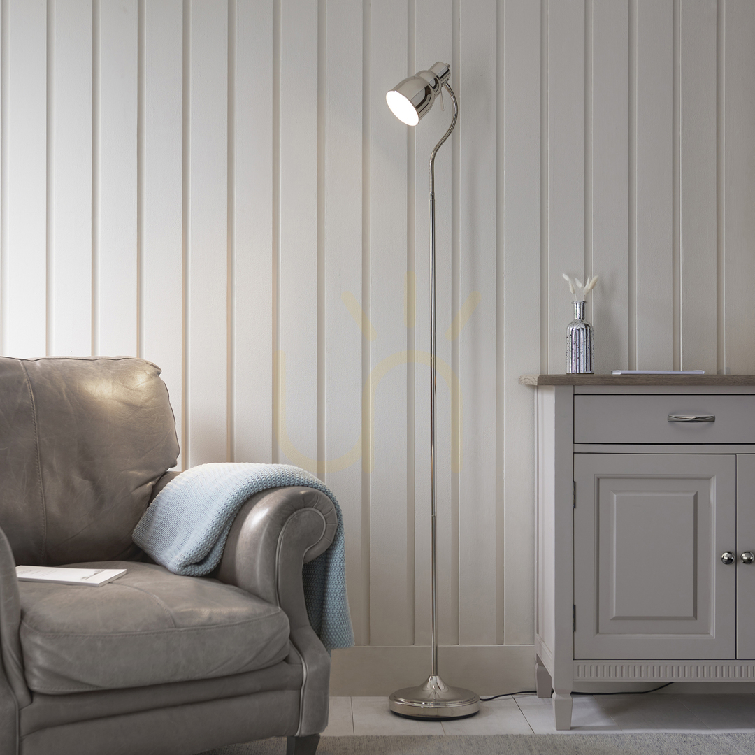 Preview Floor Lamp Endon Silver Steel GU10 163 cm 1 Light Floor Lamp Endon Silver Steel GU10 163 cm 1 Light