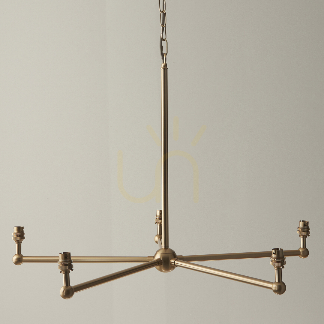 Preview Pendant Light Endon Santiago Brass 5-Light Steel 78.5cm Adjustable 207cm Pendant Light Endon Santiago Brass 5-Light Steel 78.5cm Adjustable 207cm