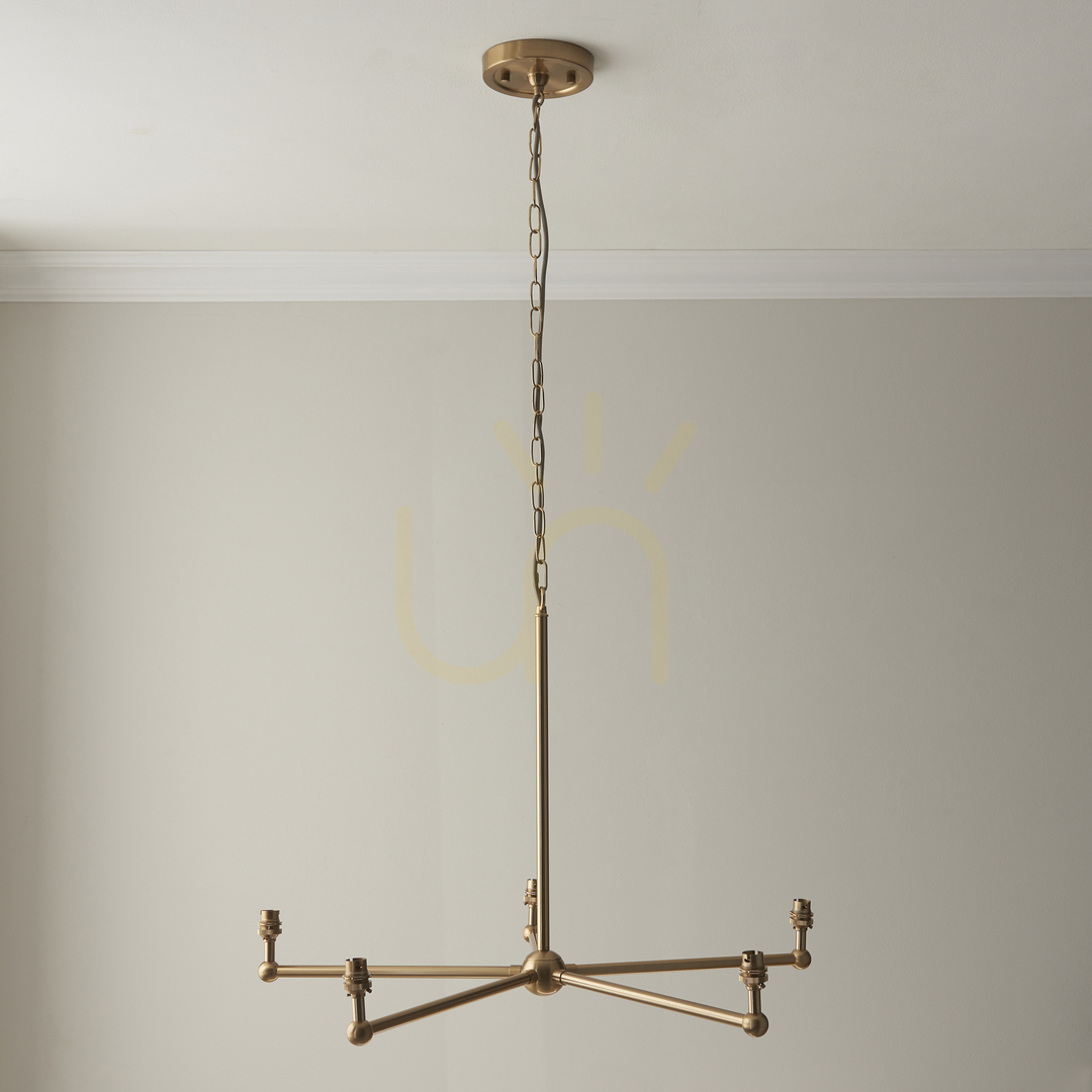 Display Pendant Light Endon Santiago Brass 5-Light Steel 78.5cm Adjustable 207cm Pendant Light Endon Santiago Brass 5-Light Steel 78.5cm Adjustable 207cm