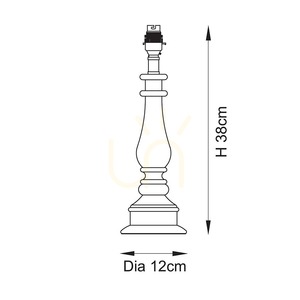 Endon Myrtle 109964 pink table lamp base, 38 cm, without shade small 5
