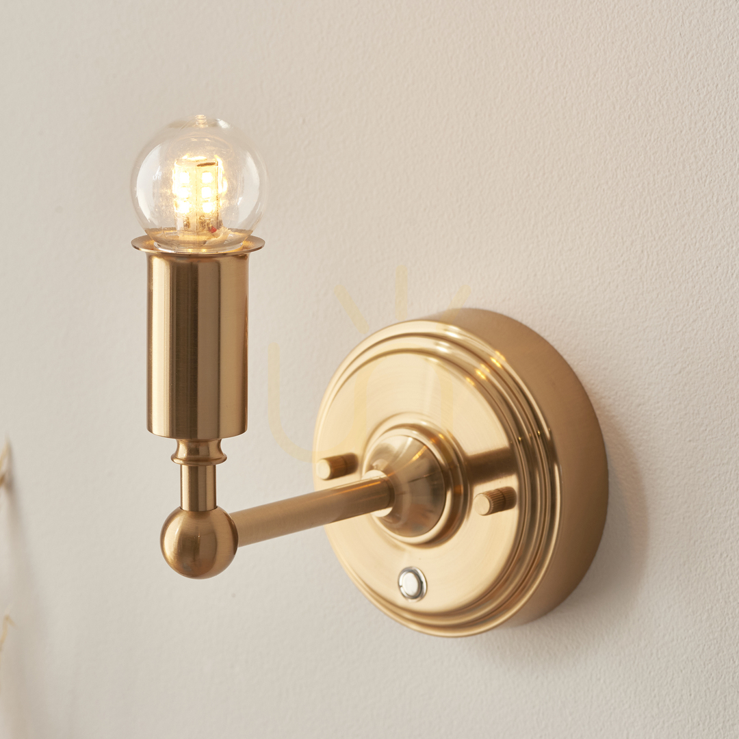 Preview Burley Rechargeable Brass Endon wall lamp Burley Rechargeable Brass Endon wall lamp