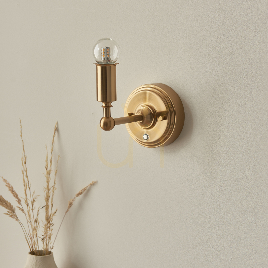 Show Burley Rechargeable Brass Endon wall lamp Burley Rechargeable Brass Endon wall lamp
