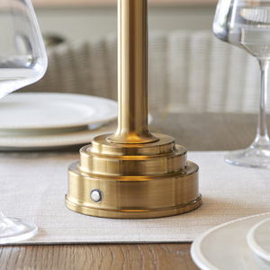 Rechargeable Table Lamp Endon Upton Brass LED 1.5W 2700K Dimmable 30.6 cm small 6
