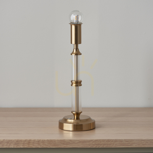 Check Endon Morton Rechargeable Brass Table Lamp