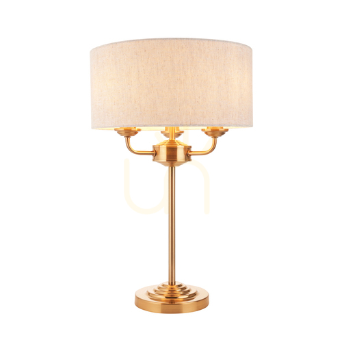 Check Highclere Brass Endon Table Lamp