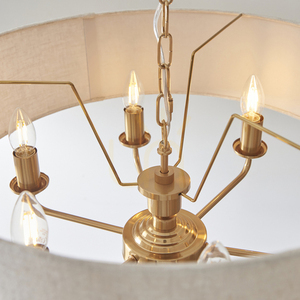Endon Highclere Brass 6-Light Pendant Lamp 55cm 5 Endon Highclere Brass 6-Light Pendant Lamp 55cm small 5