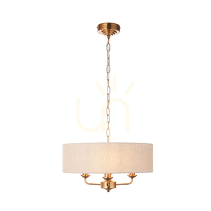 Endon Highclere Brass 3-Light Pendant Light small 5