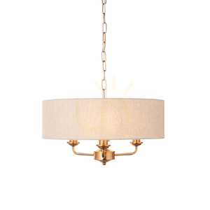 Endon Highclere Brass 3-Light Pendant Light small 0