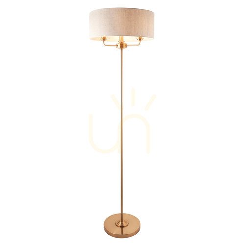 Check Highclere Brass Endon Standing Lamp