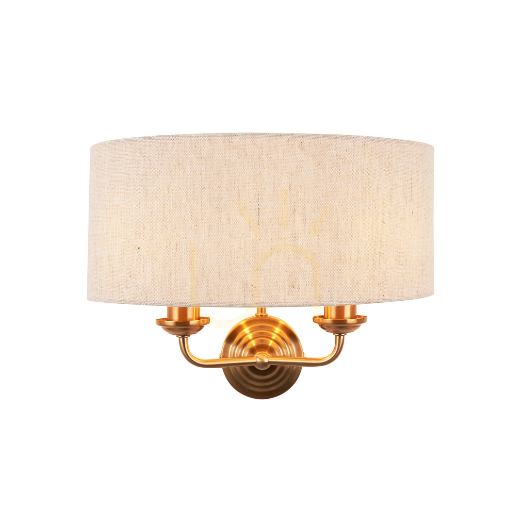 Highclere brass wall lamp Endon