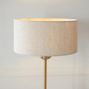 Endon Highclere Brass Table Lamp with Natural Shade small 5