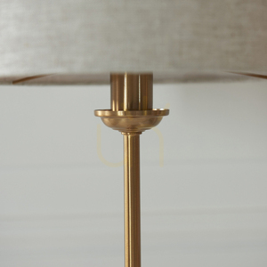 Endon Highclere Brass Table Lamp with Natural Shade small 6