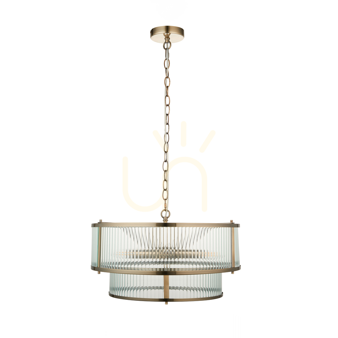 View Ridgeton Brass Endon Pendant Lamp Ridgeton Brass Endon Pendant Lamp