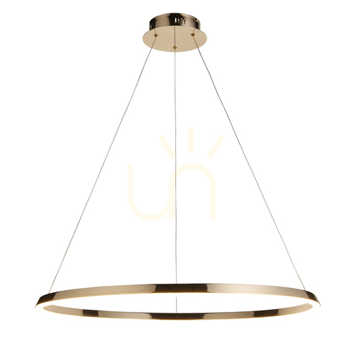 Check Endon White Pendant Light 80cm LED Dimmable Steel Aluminium